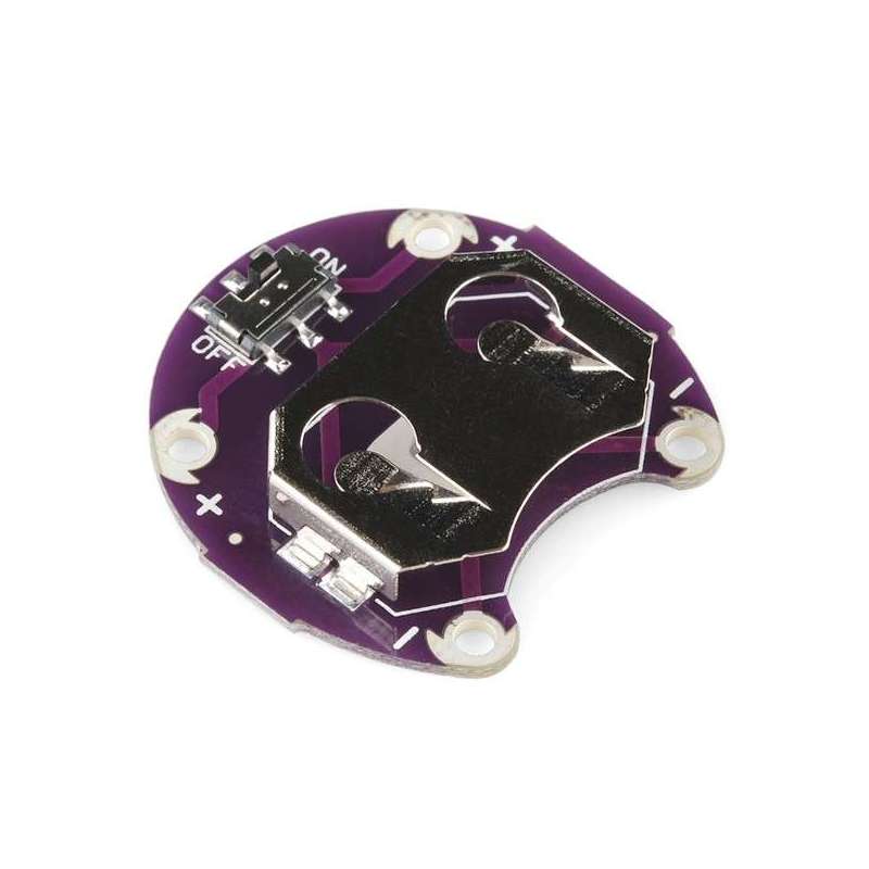 * replaced DEV-13883 * LilyPad Coin Cell Battery Holder - Switched - 20mm (Sparkfun DEV-11285)