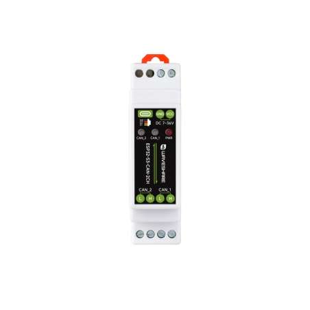 Industrial ESP32-S3 Control Board With 2-Ch CAN Wi-Fi/BT, Isolation Protection Circuits (WS-35815) Onboard Antenna