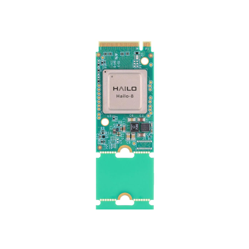 Accelerator Cards Hailo-8 M.2 Key M 2280 AI , Hailo 8 AI Module, M.2 Key M 2242 , PCIe Gen3x4, 2.5W, 26 TOPS