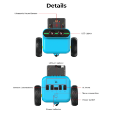 ELECFREAKS micro:bit TPBot Edu Car Kit, Creative microbit Car for Kids to Master Coding Basics (EF08415)
