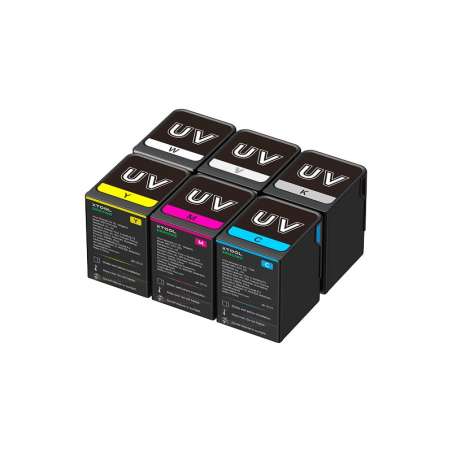 6x 125ml CMYK+Hard White+Gloss Coat