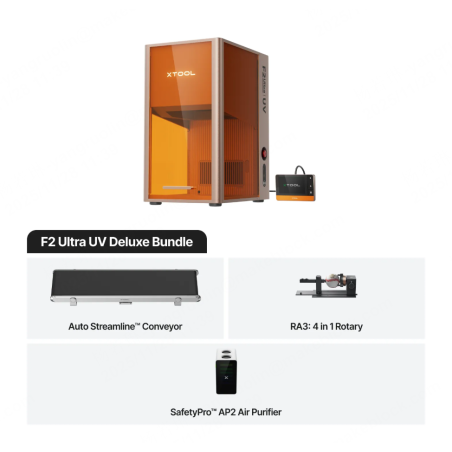 xTool F2 Ultra UV 5W UV Laser Engraver (P0101000396) Deluxe Bundle