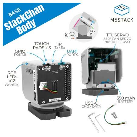 StackChan Body (M5-A180) compatible with the StackChan AI desktop robot