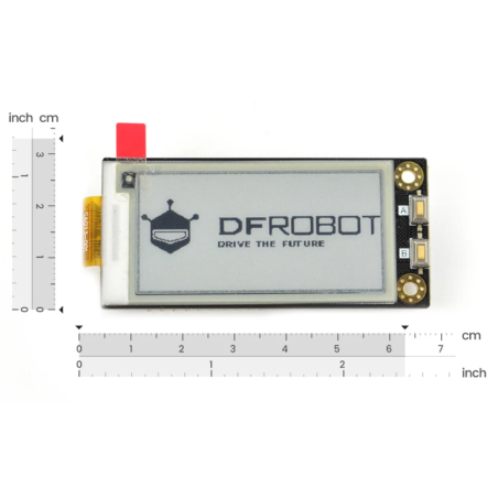 2.13" e-ink Display Module for Raspberry Pi 4B/3B+/Zero W  (DFR0591)