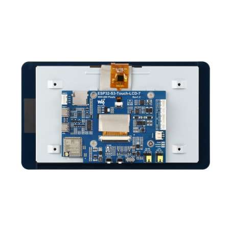 ESP32-S3 7inch Display Dev.Board, 800×480, Touch 32-bit LX7 240MHz, Wi-Fi & BT, External Antenna (WS-35892)