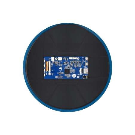 8.2inch HDMI Round Capacitive Touch Display, 1080×1080 IPS Display, Optical Bonding Toughened Glass, 10-Point Touch (WS-36127)