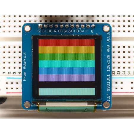 OLED Breakout Board - 16-bit Color 1.5" w/microSD holder (Adafruit 1431)