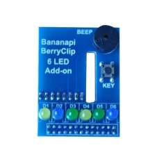 BANANA-BERRYCLIP-LED Berryclip 6LED add-on DIY board, can use on Raspberry Pi board