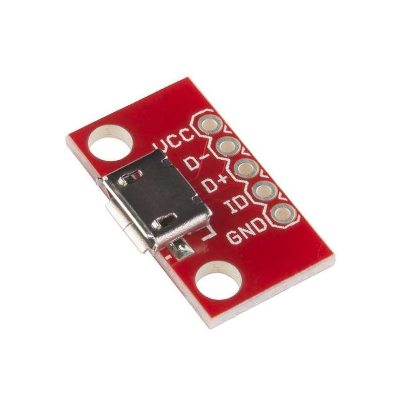 Breakout Board for USB microB (Sparkfun BOB-12035)
