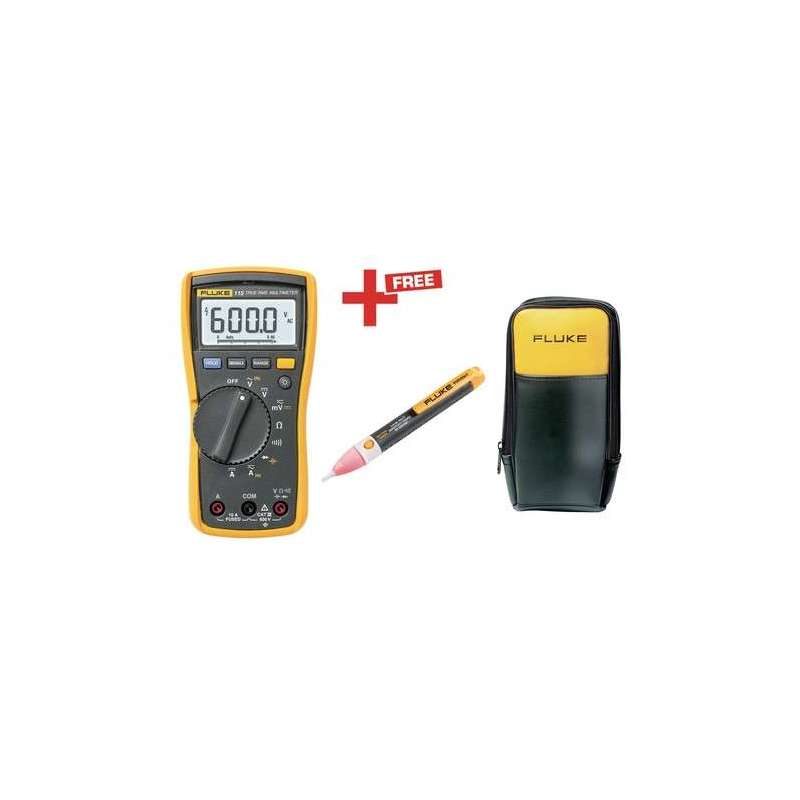 FLUKE 115 + 1AC-II VoltAlert voltage detector + C90 soft case