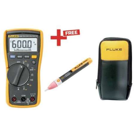 FLUKE 115 + 1AC-II VoltAlert voltage detector + C90 soft case