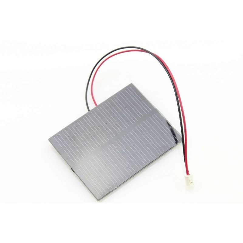 0.5W Solar Panel with Wires (ER-PS5570SPW) 5.5V / 100mA  Connector 2.0mm JST 70x55x1.5mm