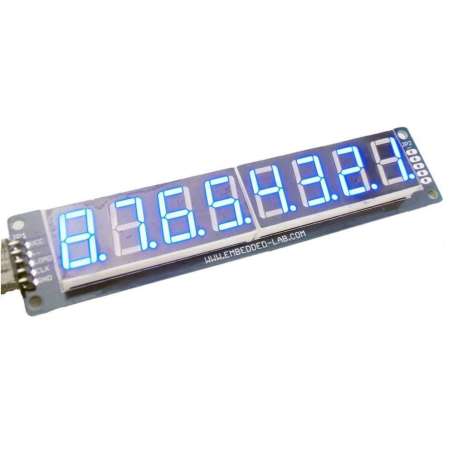8-Digit SPI 7Segment LED Display - Blue (ER-CDE08071B)