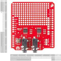 Spectrum Shield for Arduino (Sparkfun DEV-13116) stereo audio input into 7-bands per channel