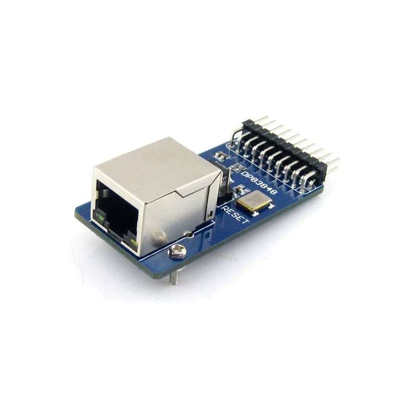 DP83848 Ethernet Board (Waveshare) RJ45 connector, control interface