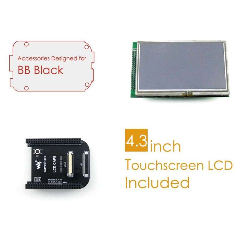BB Black Acce C (Waveshare) LCD Accessories Package for BeagleBone Black 