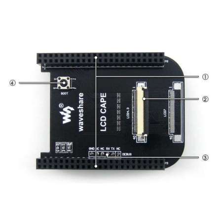 BB Black Acce C (Waveshare) LCD Accessories Package for BeagleBone Black 