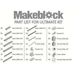 Ultimate Robot Kit Blue -No Electronics (Makeblock 91008)