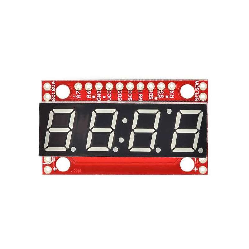 SparkFun 7-Segment Serial Display - Red COM-11441