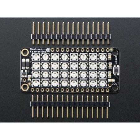 NeoPixel FeatherWing - 4x8 RGB LED Add-on For All Feather Boards (Adafruit 2945)