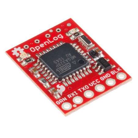 SparkFun OpenLog (SparkFun DEV-13712) data logger supports microSD cards up to 64GB
