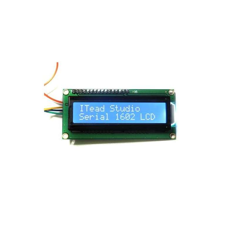 Uart Serial 2x16 Lcd Lcm Display Module Blue Bl 5v Im130129002