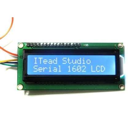 UART Serial 2x16 LCD LCM Display Module Blue B.L. 5V (IM130129002) universal use for Arduino,..