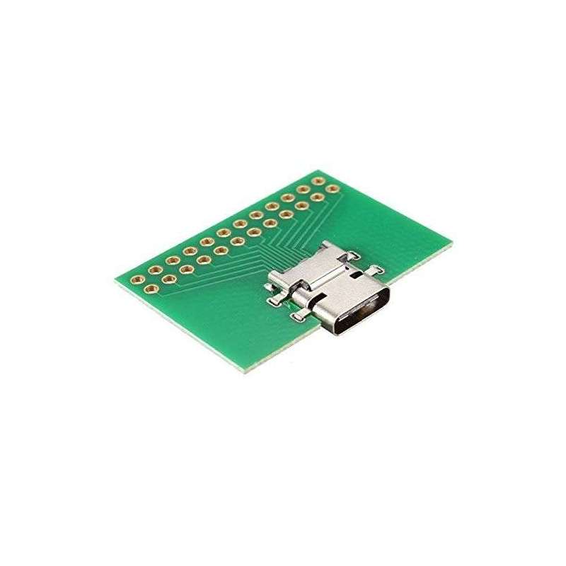 Mini DIY Type C Female Test Plug Socket USB 3.1 Connector SMT with PC Board (ER-COC20060B)