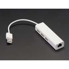USB 2.0 and Ethernet Hub - 3 USB Ports and 1 Ethernet (AF-2909)