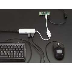 USB 2.0 and Ethernet Hub - 3 USB Ports and 1 Ethernet (AF-2909)