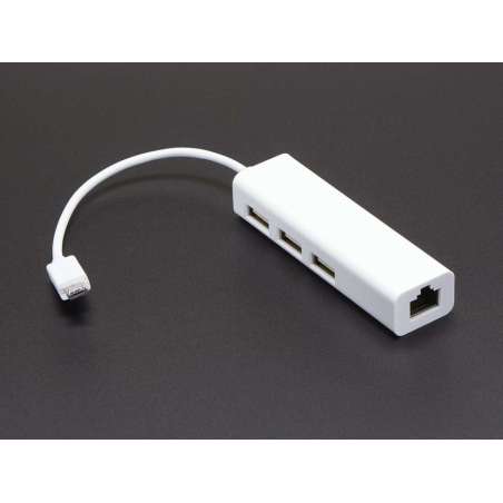 Ethernet Hub and USB Hub w/ Micro USB OTG Connector (AF-2992)